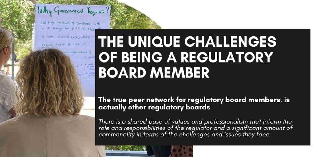 Blog post on the challenge of being a regulatory board member