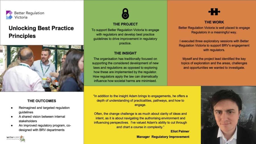Developing a best practice guide to improve regulatory practices with Better Regulation Victoria