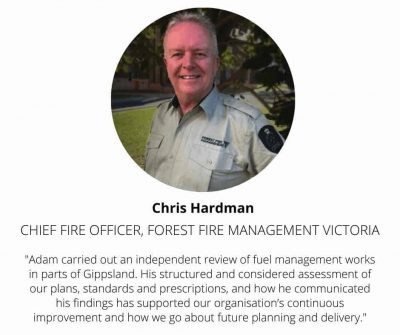 Testimonial for Adam Beaumont Chris Hardman Chief Fire Officer